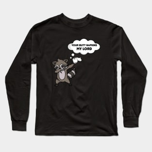 Funny and cute raccoon Long Sleeve T-Shirt